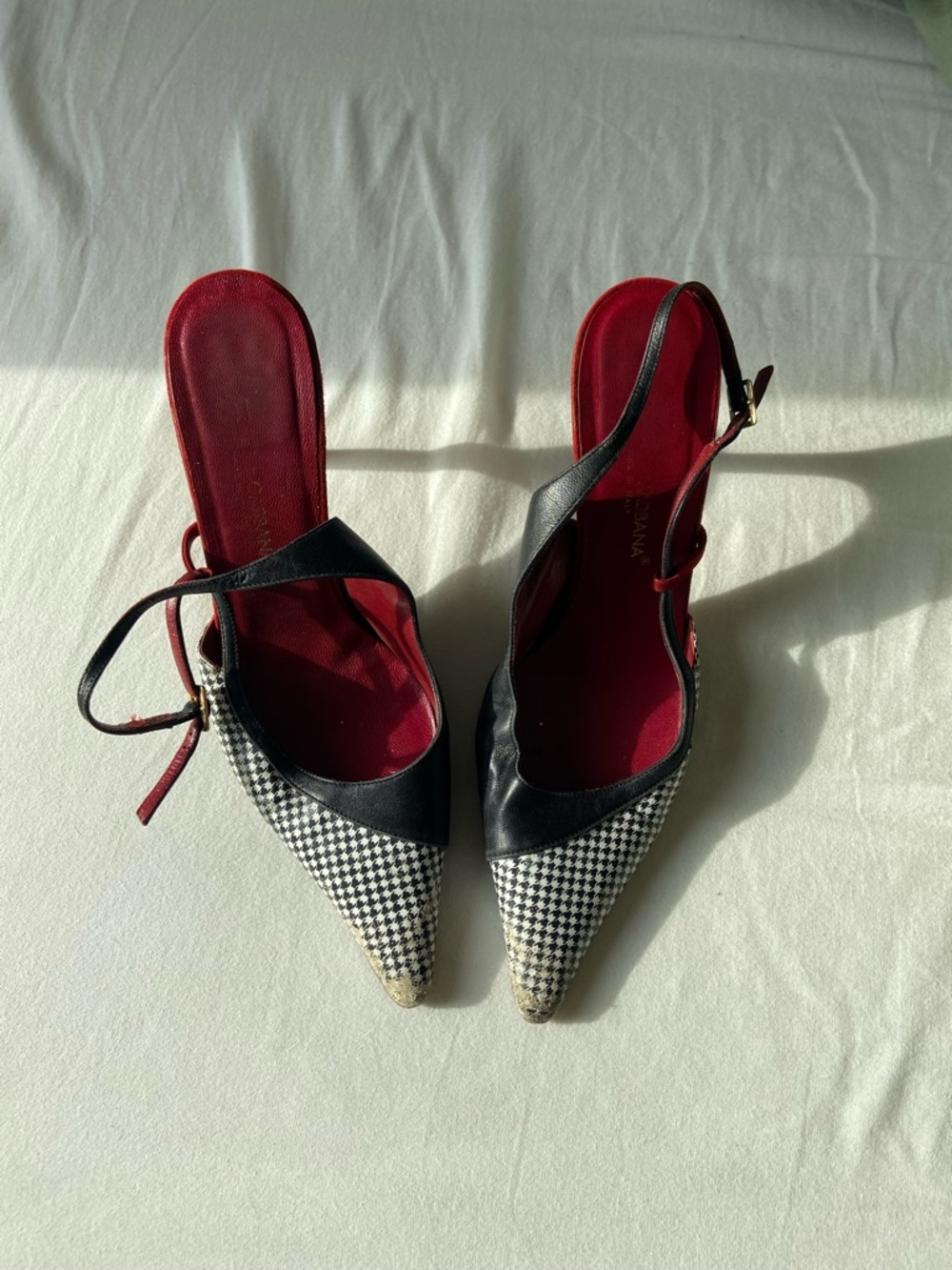 Dolce & Gabbana Houndstooth Heels - Picture 6 of 10